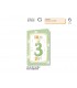 Biglietto CROMO COMPLEANNO BAMBINI 3 ANNI CON GLITTER E INTERNO A COLORI CONF. 6 PZ.