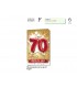 Biglietto CROMO COMPLEANNO 70 ANNI CON RILIEVO E INTERNO A  COLORICONF. 6 PZ.