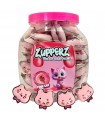 CARAMELLE GOMMOSE ZUPPERZ PINK CAT A FORMA DI GATTO RIPIENE DI GEL ALL FRAGOLA CONFEZIONATE SINGOLARMENTE EXPO. 50 PZ. DA 18 GR.