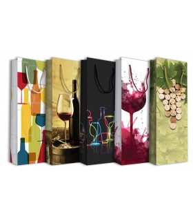 Buste Portabottiglie in carta plastificata conf. da 25 pz.