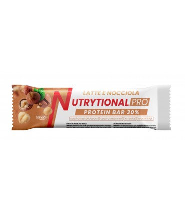 BARRETTA PROTEICA NUTRYTIONAL PRO LATTE E nocciola 30% PROTEINE senza grassi idrogenati 40G CONF. 24 PZ.