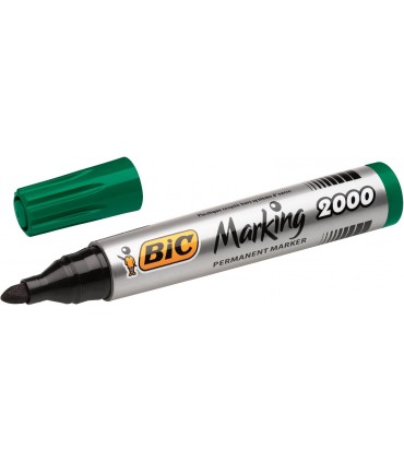 Marcatore BIc 2000 punta tonda conf. da 12 pz. colore verde