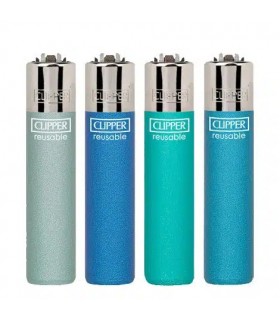 Accendino Clipper Large METALLIC AQUA conf. 48 pz. assortito con 4 COLORI