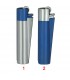 Accendino Clipper Large in Metallo BLUE&SILVER Expo da 12 pz. ASSORTITI