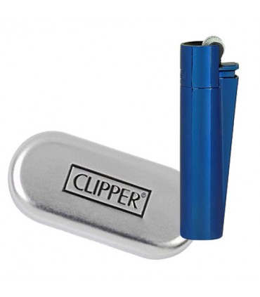 Accendino Clipper Large in Metallo DEEP BLUE Expo da 12 pz. ASSORTITI