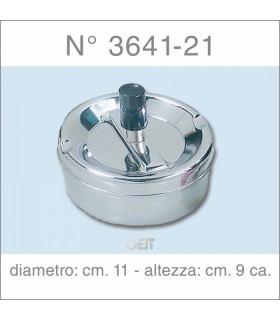 Portacenere in Metallo a pressione Finitura cromo CONFEZIONATO IN SCATOLA