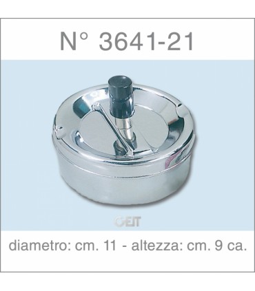 Portacenere in Metallo a pressione Finitura cromo CONFEZIONATO IN SCATOLA