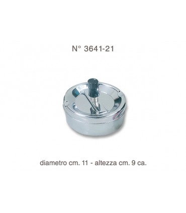 Portacenere in Metallo a pressione Finitura cromo CONFEZIONATO IN SCATOLA