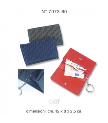 PORTAFOGLIO TASCONCINO DA DONNA REALIZZATO IN MICROFIBRA CONFEZIONATO IN SCATOLA TRASPARENTE CONF. 3 PZ.
