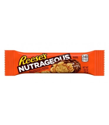 BARRETTA REESE'S NUTRAGEOUS CIOCCOLATO AL LATTE E BURRO D'ARACHIDI 47g CONF. 18 PZ.