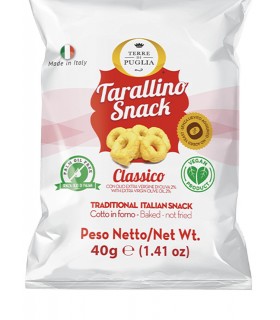 TARALLINI PUGLIESI gusto classico FIORI DI PUGLIA BUSTINA 40Gr CONF. 25 PZ.