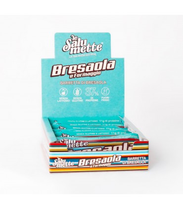 le salumette barretta bresaola e formaggio nuovo formato da 25Gr con 37 % di proteine CONF. 10 PZ.