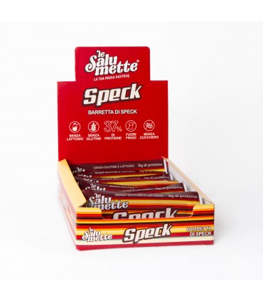 le salumette barretta speck nuovo formato da 25Gr con 37 % di proteine CONF. 10 PZ.