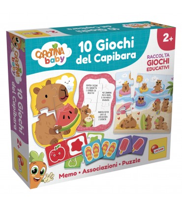 CAROTINA BABY GIOCHI DEL CAPIBARA 10 GIOCHI DI ATTIVITA EDUCATIVA +2 LISCIANI GIOCHI