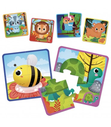 MONTESSORI BABY TOUCH SEI ALLEGRI PUZZLE PER LO SVILUPPO DEI SENSI 1-4  LISCIANI GIOCHI