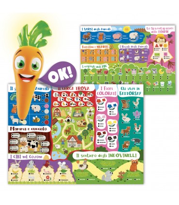 CAROTINA PENNA PARLANTE 50 GIOCHI UN KIT COMPLETO 1-4  LISCIANI GIOCHI