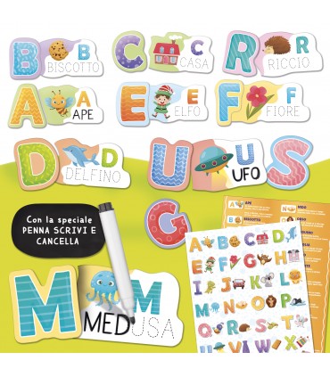 CAROTINA GLI UTILISSIMI IL MIO PRIMO ALFABETO CON LA SPECIALE PENNA SCRIVI E CANCELLA 3-6 LISCIANI GIOCHI