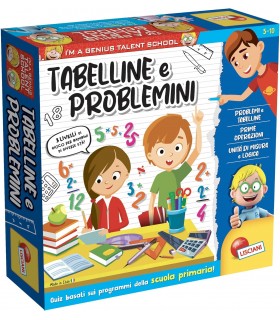 I'M A GENIUS TABELLINE E PROBLEMINI QUIZ BASATI SUI PROGRAMMI DELLA SCUOLA PRIMARIA 5-10 LISCIANI GIOCHI