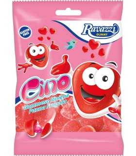 CARAMELLE GOMMOSE RAVAZZI CINO GLUTEN FREE AL GUSTO DI PANNA E FRAGOLA BUSTINA 90g