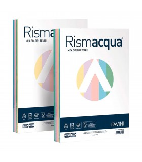 Rismacqua A4 colori tenui assortiti 200gr da 125 fogli