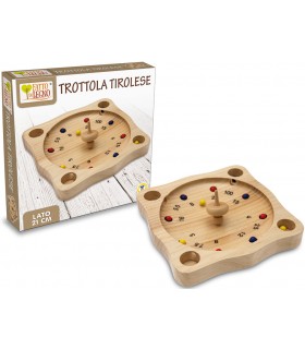 TROTTOLA TIROLESE IN LEGNO DIAMETRO 22 CM TEOREMA GIOCHI
