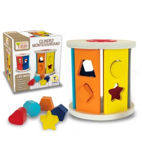 CILInDRO MONTESSORIANO IN LEGNO TEOREMA GIOCHI +24 MESI