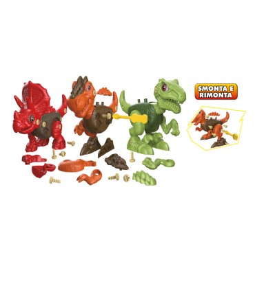 GEO NATURE PLAYSET DINOSAURI SMONTA E RIMONTA CACCIAVITE INCLUSO disponibile in 3 MODELLI TEOREMA GIOCHI