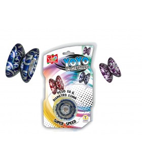 YOYO IN ALLUMINIO PESO 58G. DIAMETRO 55MM. TEOREMA GIOCHI COLORI ASSORTITI