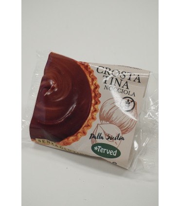 CROSTATINE ARTIGIANALI TERVED 50G SENZA GLUTINE 2 GUSTI ALBICOCCA E NOCCIOLA con farina di grano di saraceno EXPO DA 24PZ.