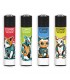 Accendino Clipper Large A ROBOT ESPOSITORE da 192 pz. con grafiche ASSORTITE