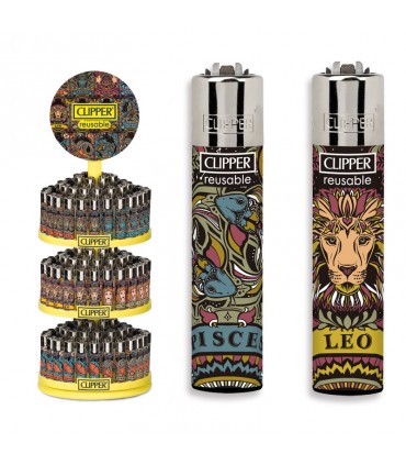 Accendino Clipper Large SPACE AREA ESPOSITORE da 144 pz. con grafiche ASSORTITE