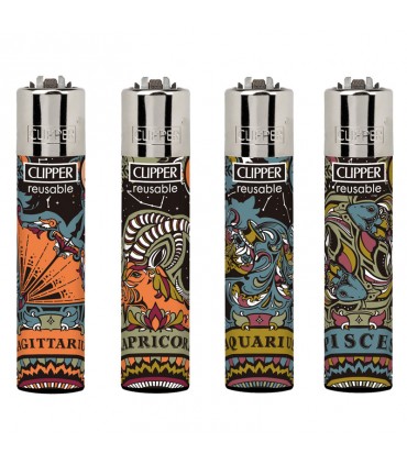 Accendino Clipper Large SPACE AREA ESPOSITORE da 144 pz. con grafiche ASSORTITE