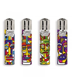 Accendino Clipper MICRO CUBISM conf. 48 pz. assortito con 4 grafiche