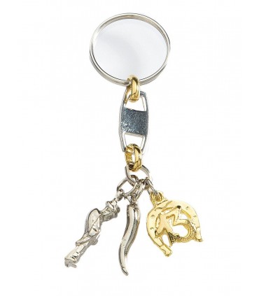 Portachiavi Tris Predan in Metallo Gobbo + Gufo + 13