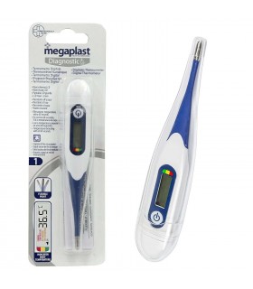 TERMOMETRO DIGITALE MEGAPLAST CON PUNTA FLESSIBILE E INDICATORE CROMATICO