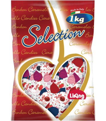 CARAMELLE SELECTION LIKING TOFFEE ALLA FRUTTA E YOGURT SFUSE BUSTA DA 1KG ASSORTITE