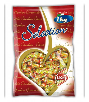CARAMELLE SELECTION LIKING SPICCHI ALLA FRUTTA SFUSE BUSTA DA 1KG