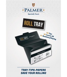 Cartina PALMER tray roll KING SIZE slim BLACK + FILTRI IN CARTA CONF. DA 24 LIBRETTI CON 32 CARTINE E 32 FILTRI