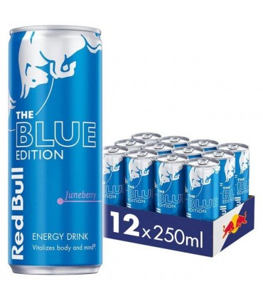 BEVANDA RED BULL ENERGY DRINK BLUE EDITION GUSTO JUNEBERRY LATTINA 250ml CONF. 12 pz.