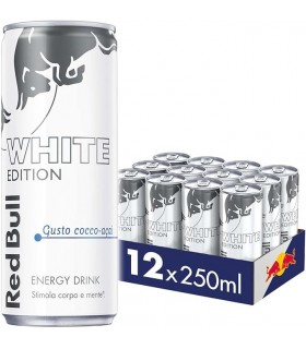 BEVANDA RED BULL ENERGY DRINK WHITE EDITION GUSTO COCCO Açaí  LATTINA 250ml CONF. 12 pz.