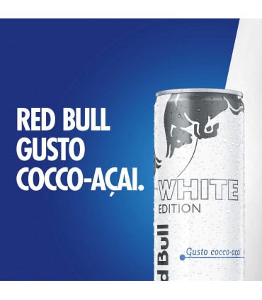 BEVANDA RED BULL ENERGY DRINK WHITE EDITION GUSTO COCCO Açaí  LATTINA 250ml CONF. 12 pz.