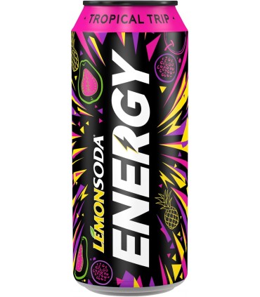 Bevanda Energy tropical Mix di Vitamine e Caffeina Lattina da 500ml cartone da 12 pz.