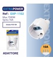 Adattatore PRESA Schuko BIANCO EXTRAPOWER confezionato in blister