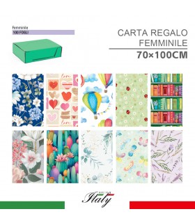 Carta Regalo KARTOS FEMMINILE Conf. 100 fogli assortiti