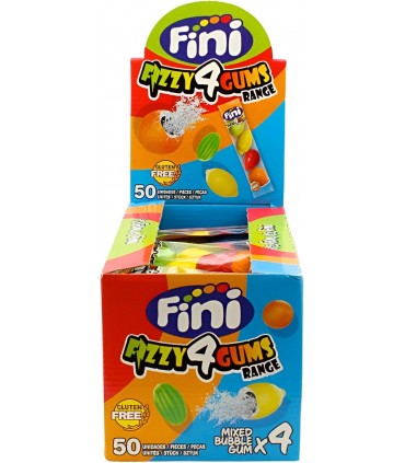 GOMME FINI FIZZY ALLA FRUTTA BLISTER 4 PZ. CONF. 50 BLISTER