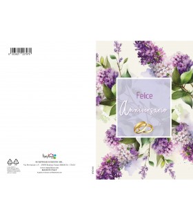 Biglietti Marpimar ANNIVERSARIO MATRIMONIO CON GLITTER CONF. 12 PZ. ASSORTITI