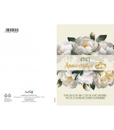 Biglietti Marpimar ANNIVERSARIO MATRIMONIO CON GLITTER CONF. 12 PZ. ASSORTITI