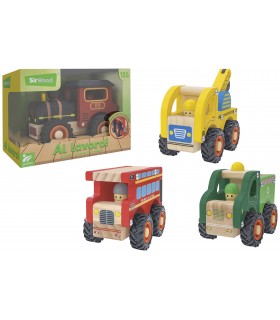 SIRWOOD AL LAVORO MEZZI AGRICOLI IN LEGNO 10+ GLOBO GIOCHI