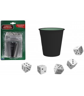 IL GRANDE LANCIO GIOCO DEI DADI CON BICCHIERE IN PELLE E SEGNA PUNTI +3 GLOBO GIOCHI