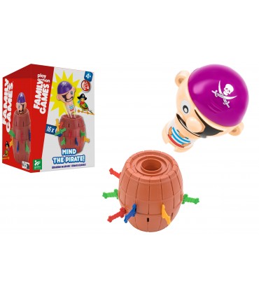 ATTENTI AL PIRATA NELLA BOTTE CON 16 SPADE +4 GLOBO GIOCHI